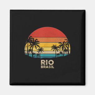 Vintag Rio De Janeiro - Brasilien Beach Souvenir Magnet