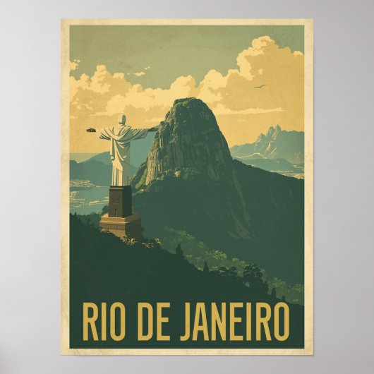 Vintag Rio De Janeiro Reisen Poster (Vorne)