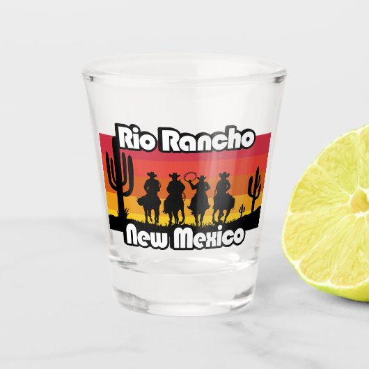 Vintag Rio Rancho New Mexico Schnapsglas (Vorderseite)