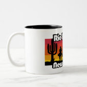 Vintag Rio Rancho New Mexico Zweifarbige Tasse (Links)