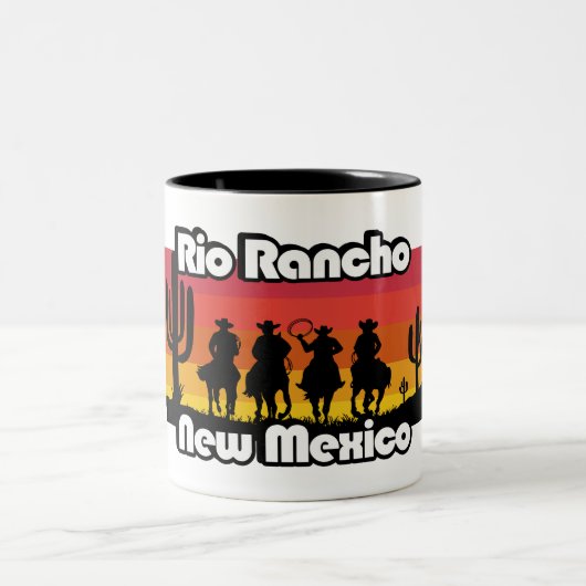 Vintag Rio Rancho New Mexico Zweifarbige Tasse (Mittel)
