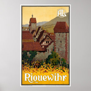 Vintag Riquewihr Frankreich Poster