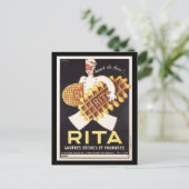 Vintag Rita Biscuit Ad Postkarte (Stehend Vorderseite)