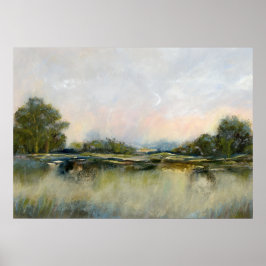 Vintag River View Landschaft Impressionistische Ku Poster