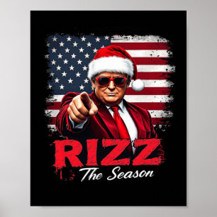 Vintag Rizz Die Jahreszeit Trump Weihnachten Santa Poster