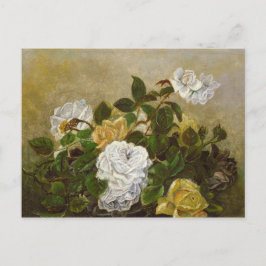 Vintag Robert Duncanson Still Life mit Rose Postkarte