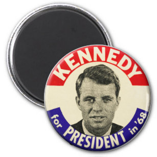 Vintag Robert Kennedy für Präsident Button 1968 Magnet