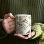Vintag Robin Readbrust Art Pattern Kaffeetasse