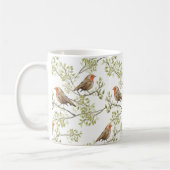 Vintag Robin Readbrust Art Pattern Kaffeetasse (Links)