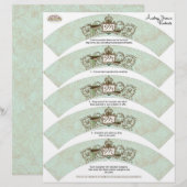 Vintag Robins Egg Blue Crown Swirl Geblüht (Vorne/Hinten)