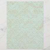 Vintag Robins Egg Blue Crown Swirl Geblüht (Rückseite)