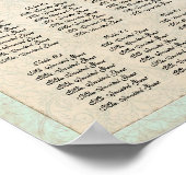 Vintag Robins Egg Blue Crown Swirl Geblüht Poster (Ecke)