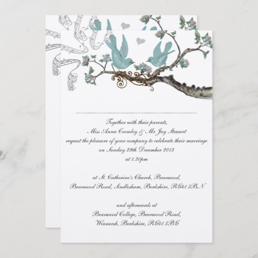 Vintag Robin's Egg Blue Wedding Einladungen (Vorne/Hinten)