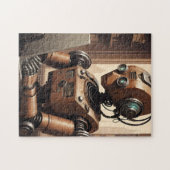 Vintag Robot AI Puzzle - Retro Tech Jigsaw (Horizontal)