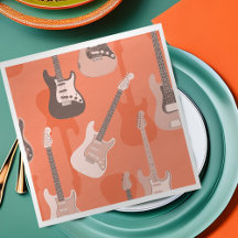 Vintag Rock Star Gitarrist Orange Birthday Party