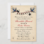 Vintag Rockabilly Tattoo Hochzeit Einladung (Vorderseite)