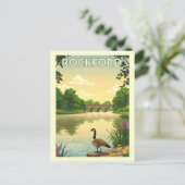 Vintag Rockford Illinois Postkarte (Stehend Vorderseite)