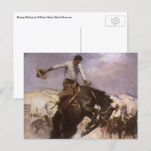 Vintag Rodeo Cowboy, Breezy Riding von WHD Koerner Postkarte