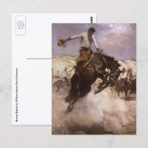 Vintag Rodeo Cowboy, Breezy Riding von WHD Koerner Postkarte
