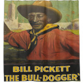 Vintag Rodeo Cowboy Steer Dogger Duschvorhang (Vorderseite)