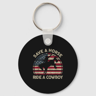 Vintag Rodeo Cowboy Western Country Horse Usa Pat Schlüsselanhänger
