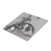 Vintag Rodeo Cowboys, Bucking Bronco von Remington Fliese (Seite)