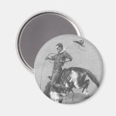 Vintag Rodeo Cowboys, Bucking Bronco von Remington Magnet (Vorderseite/Rückseite)