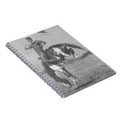 Vintag Rodeo Cowboys, Bucking Bronco von Remington Notizblock (Rechte Seite)