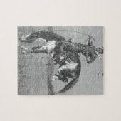 Vintag Rodeo Cowboys, Bucking Bronco von Remington Puzzle (Horizontal)