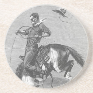 Vintag Rodeo Cowboys, Bucking Bronco von Remington Untersetzer