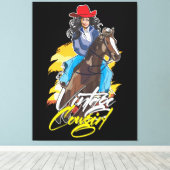 Vintag Rodeo Girl Classic Leinwanddruck (Insitu (Holzboden))