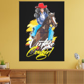Vintag Rodeo Girl Classic Leinwanddruck (Insitu (Wohnzimmer))
