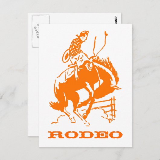 Vintag Rodeo Postkarte (Vorne/Hinten)