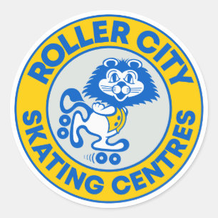 Vintag Roller City Australien Runder Aufkleber
