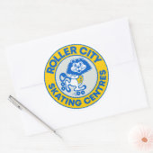 Vintag Roller City Australien Runder Aufkleber (Umschlag)