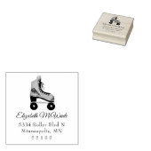 Vintag Roller Skate Rücksendeadresse Gummistempel (Stempel)