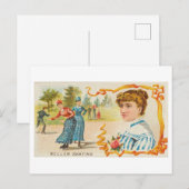 Vintag Roller-Skaten Postkarte (Vorne/Hinten)
