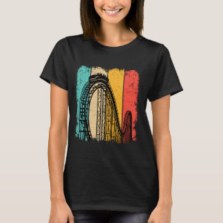 Vintag Roller Untersetzer Retro Vergnügungspark Mä T-Shirt