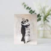 Vintag Romance Ballroom Dance Couple Postkarte (Stehend Vorderseite)