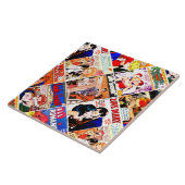 Vintag Romance Comic Book Cover Collage Fliese (Seite)