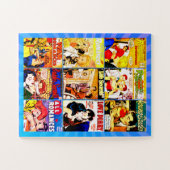 Vintag Romance Comic Book Cover Collage Puzzle (Horizontal)