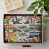 Vintag Romance Comic Book Cover Collage Seidenpapier (Geschenk)