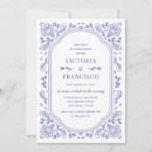 Vintag Romance Floral Probe Abendessen Einladung (Vorderseite)