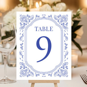 Vintag Romance Floral Wedding Tischnummer