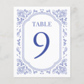 Vintag Romance Floral Wedding Tischnummer (Rückseite)