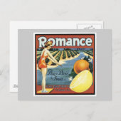 Vintag-Romance-Fruchtkennzeichnung Postkarte (Vorne/Hinten)