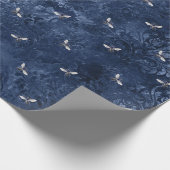 Vintag-Romantische Blaubienen-Blume Geschenkpapier (Ecke)