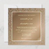 Vintag + Romantische Damaskus Hochzeitseinladungen Einladung (Rückseite)