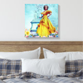 Vintag-Romantische Dame Leinwanddruck (Insitu (Schlafzimmer))