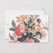 Vintag-Romantische Kerncharakteristik RSVP Karte (Rückseite)